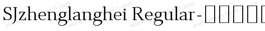 SJzhenglanghei Regular字体转换